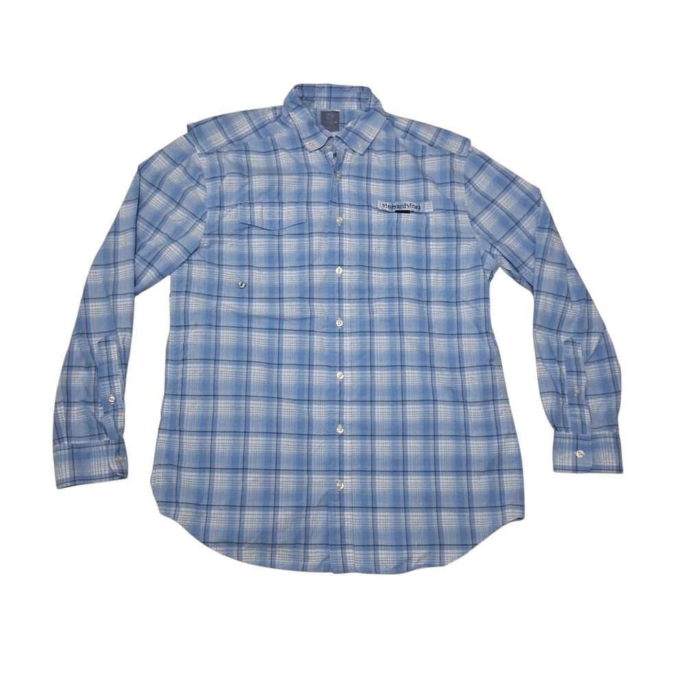 Vineyard Vines‎ Men's Medium Harbor Shirt Button Up Vented Long Sleeve